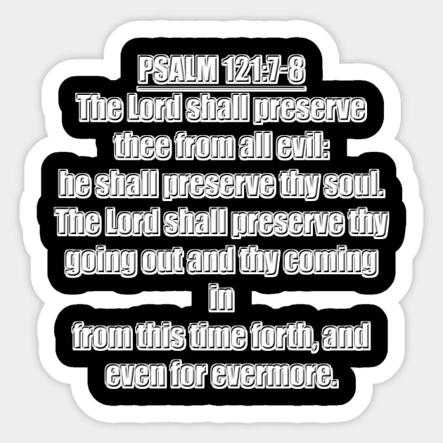 Bible Verse Psalm 121:7-8 Sticker by Holy Bible Verses